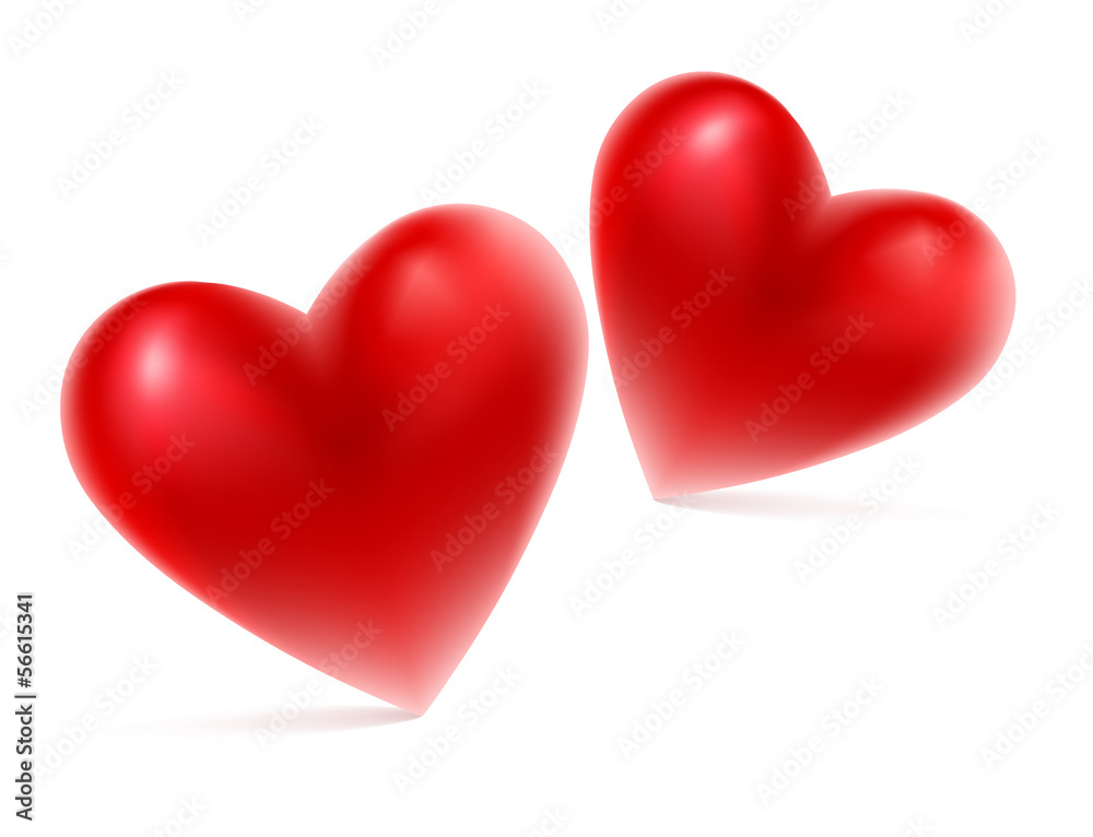 Red hearts shape Red hearts shape