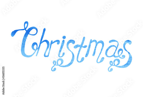 Watercolor Christmas type