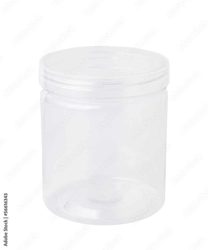 Empty plastic jar Empty plastic jar