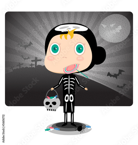 Skeleton Kids Halloween Costumes