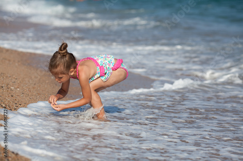Little girl at the beach