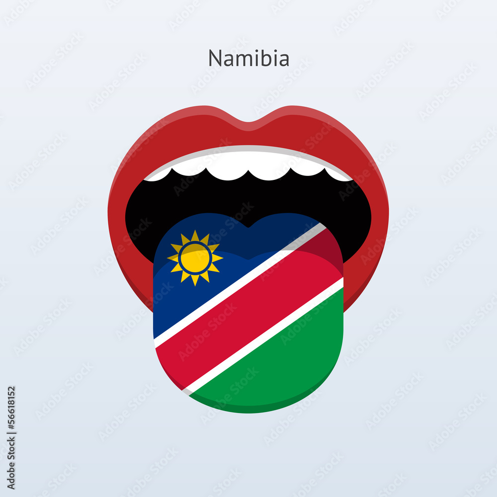 Obraz premium Namibia language. Abstract human tongue.