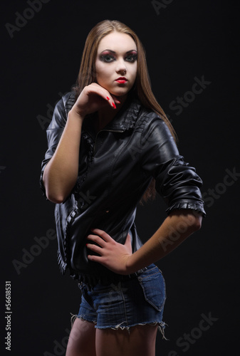 Fashion portrait of young girl