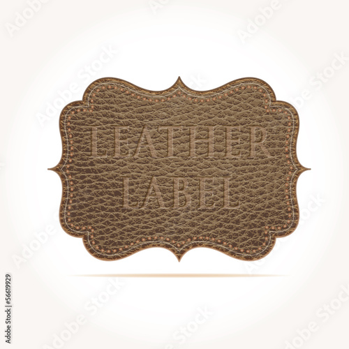 leather label