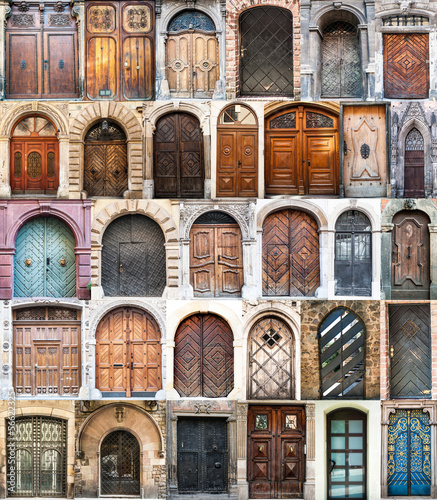 photo collage of old doors #56622325