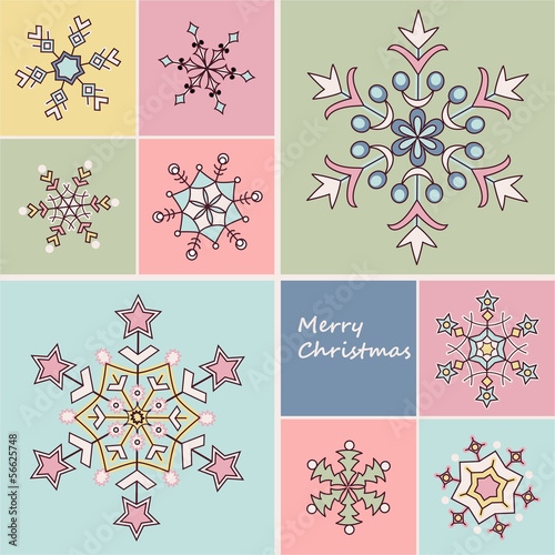 Set of snowflakes