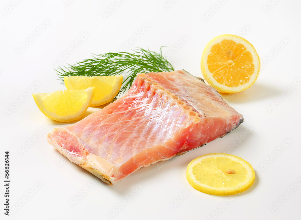 Raw carp fillet Raw carp fillet