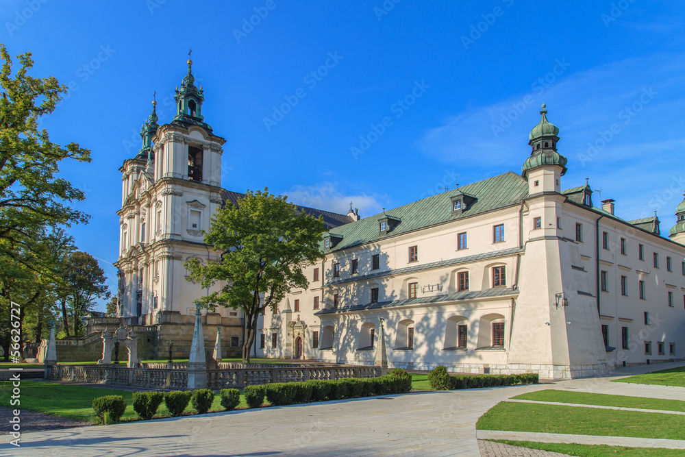 The baroque church with modern bell - Skalka Krakow, Poland