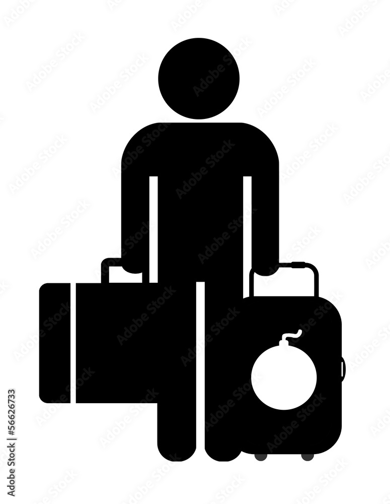 Bombe dans une valise de touriste Bombe dans une valise de touriste
