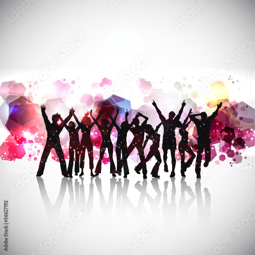 Abstract party people background