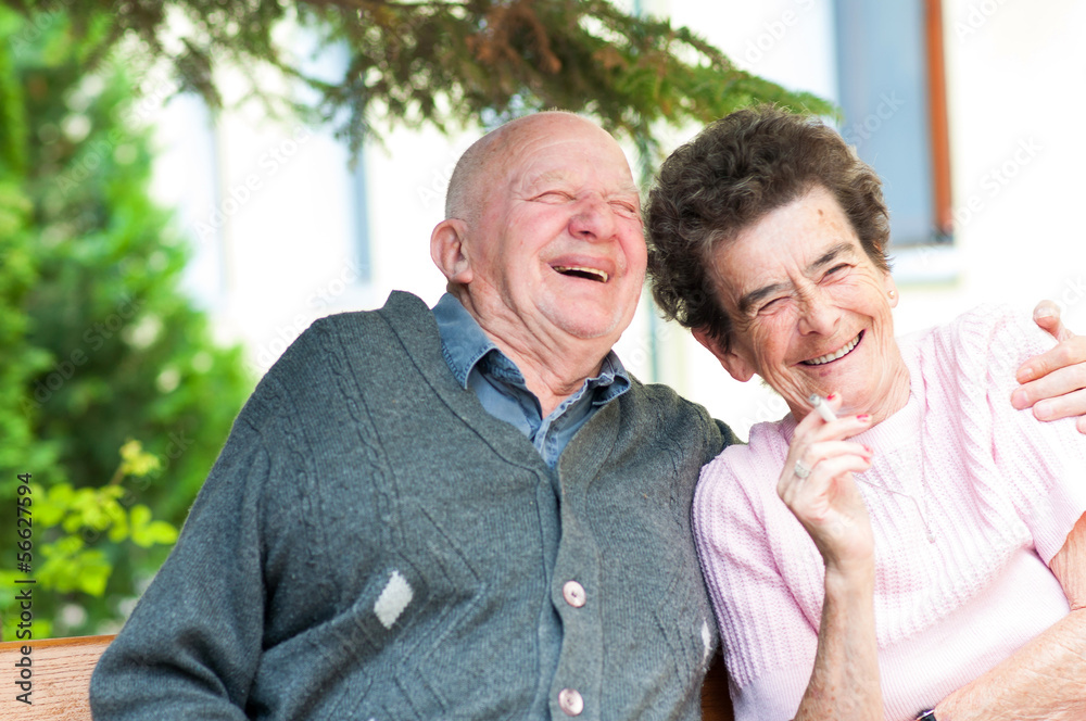 Obraz premium Happy old couple