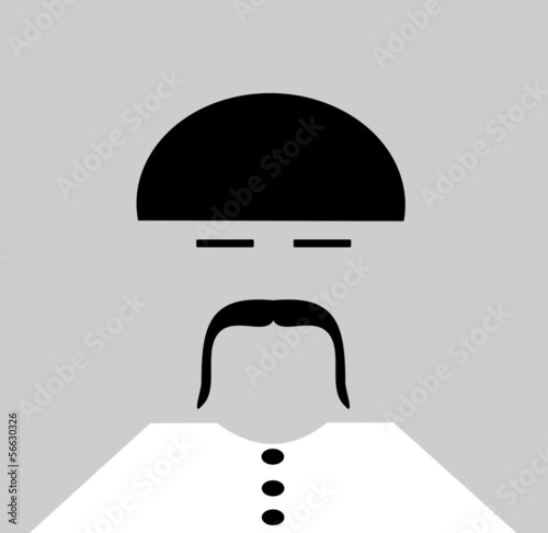 asian man with long mustache