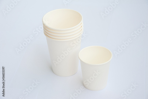 Group of coffee cup made from cup stock paper