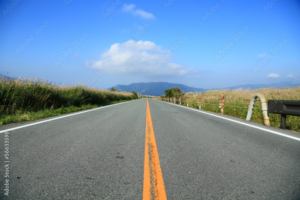 Fototapeta premium 阿蘇の道路