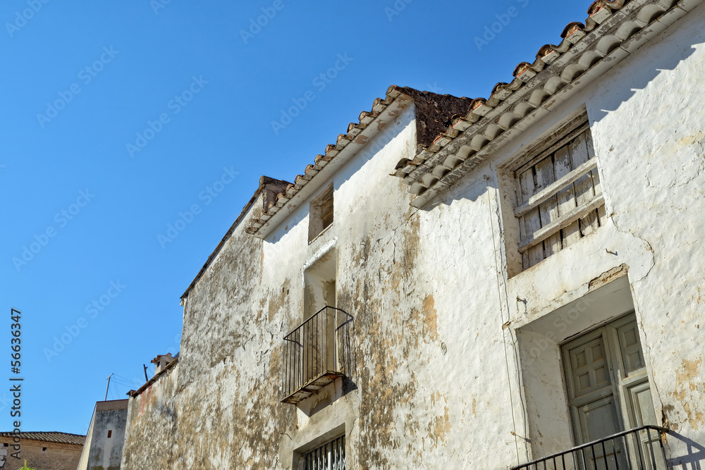 Abandoned houses in old spanish village