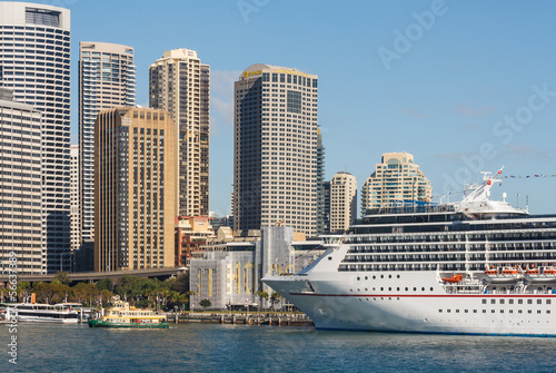 cruise ship in Sydney harbour