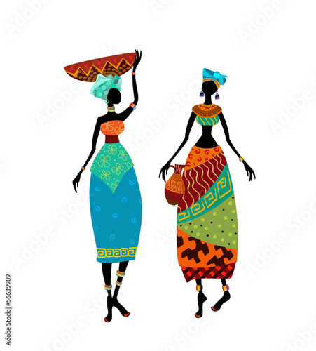 Beautiful African woman in traditional costume
