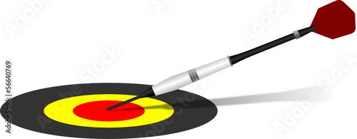 flechette et cible
