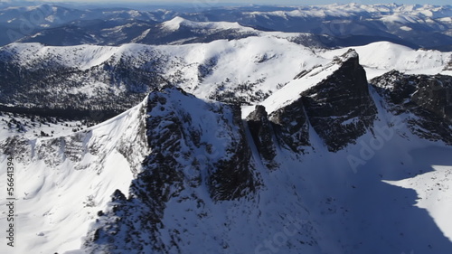 The Mountain landscape. Helicopter point of view.