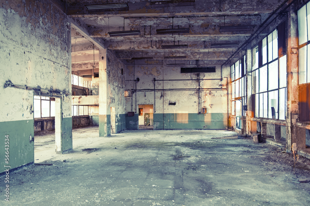 Papier peint photo avec abandoned shoe factory #56643534