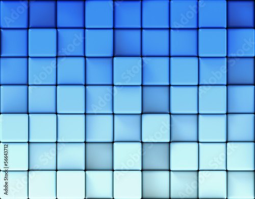 Abstract blue background made of cubes