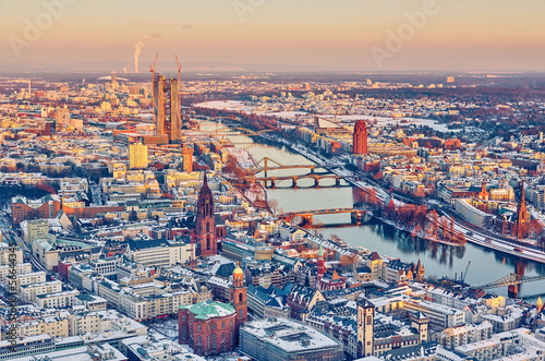 Frankfurt at sunset