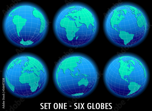 Six Global World in Space - SET ONE