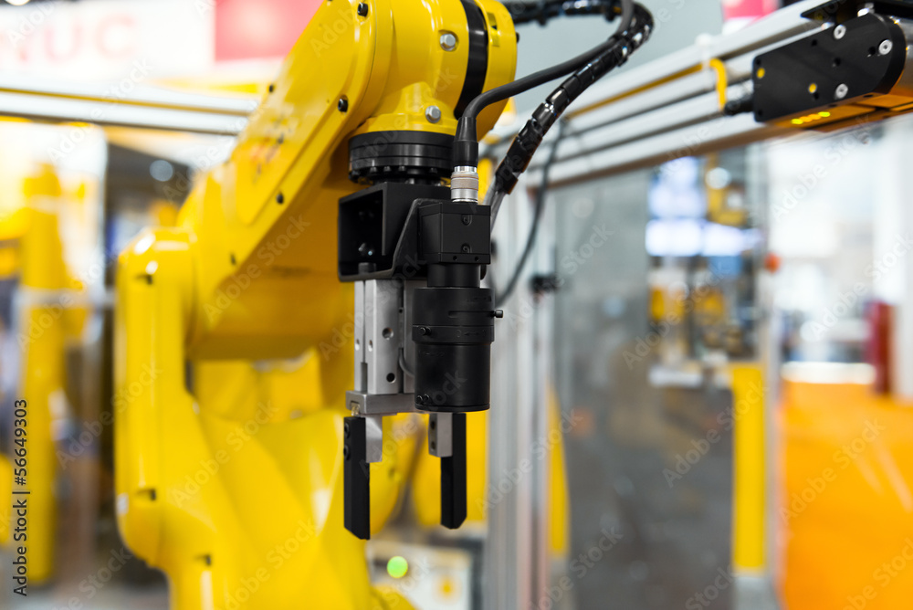 Robot arm in a factory