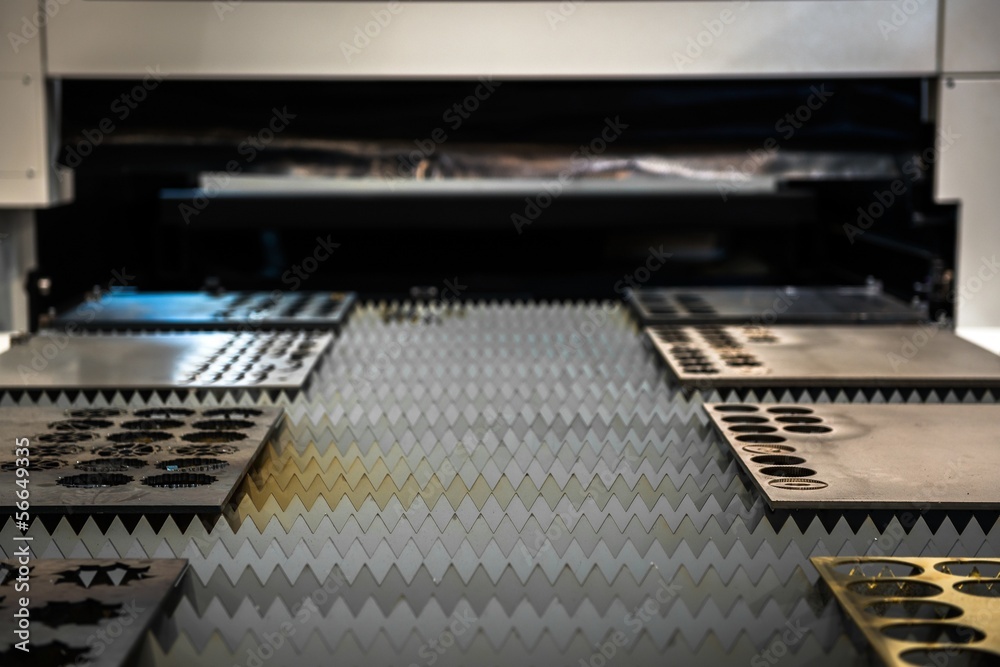 Laser cutter cutting metal plates Laser cutter cutting metal plates