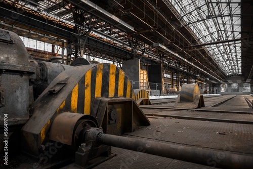 Industrial interior of an old factory