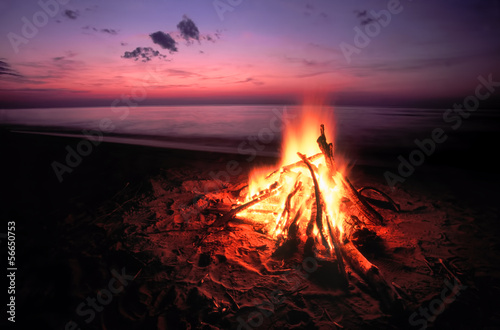 Beach Campfire on Lake Superior