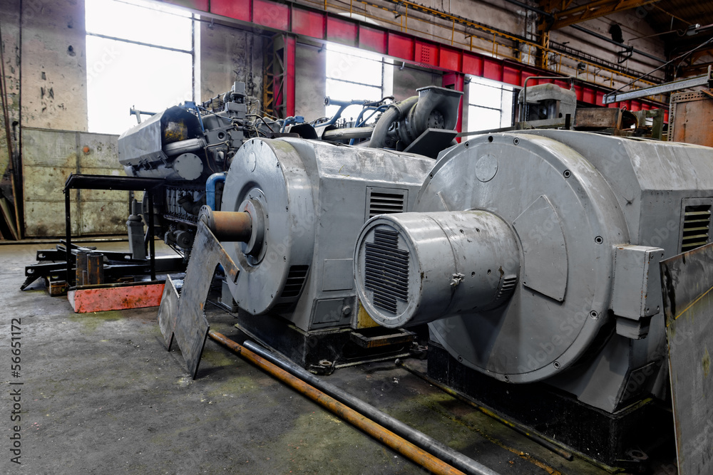Industrial machines in a factory Industrial machines in a factory