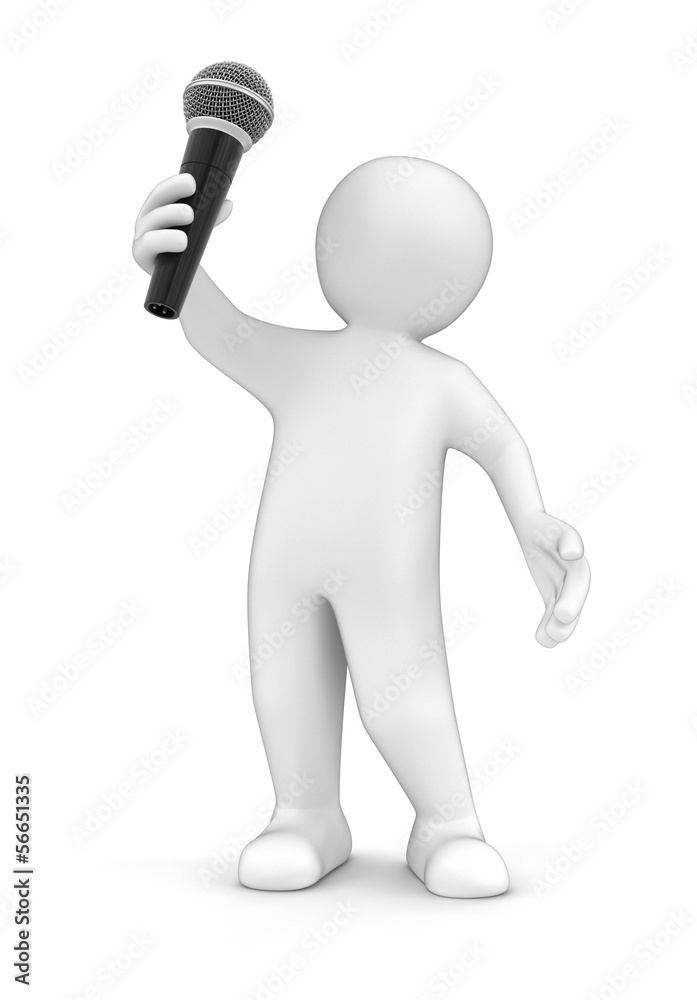 Man and Microphone (clipping path included) Man and Microphone (clipping path included)