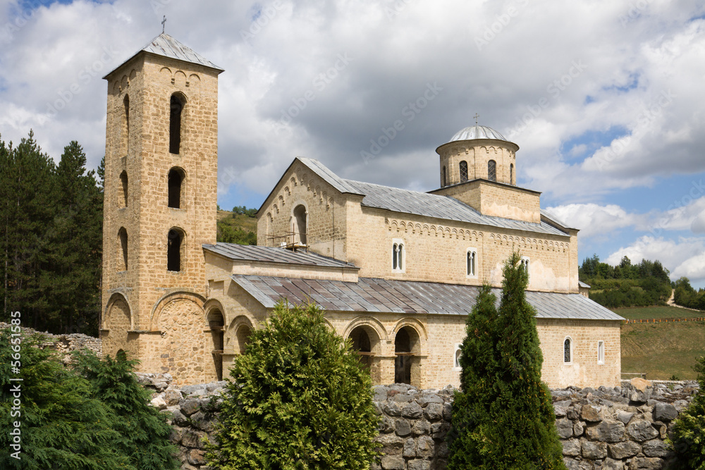 The orthodox Sopocani monastery in Serbia, UNESCO world heritage