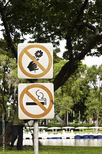 sign in garden