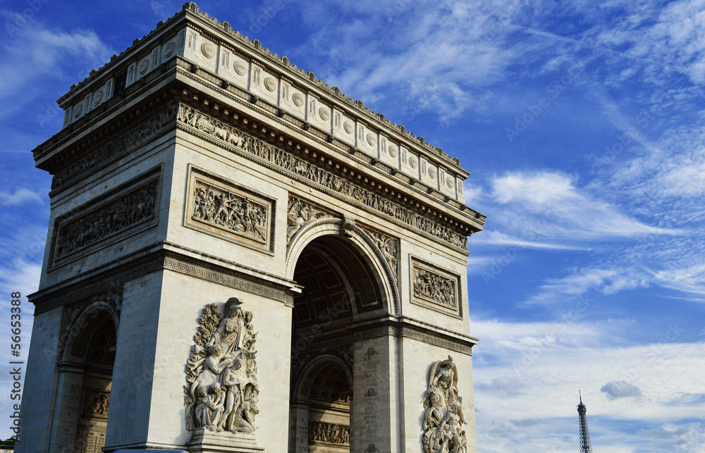 Arc de Triomphe de l'Étoile, Triumphal Arch, Paris, France