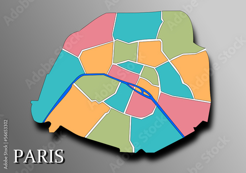 Paris carte vierge