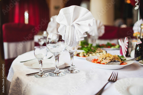 Table set for an event party