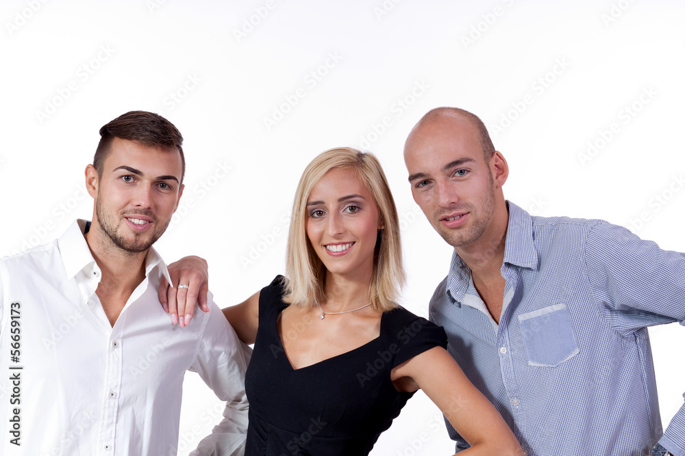 junges erfolgreiches team portrait isoliert junges erfolgreiches team portrait isoliert