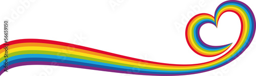 Banner cuore arcobaleno photo