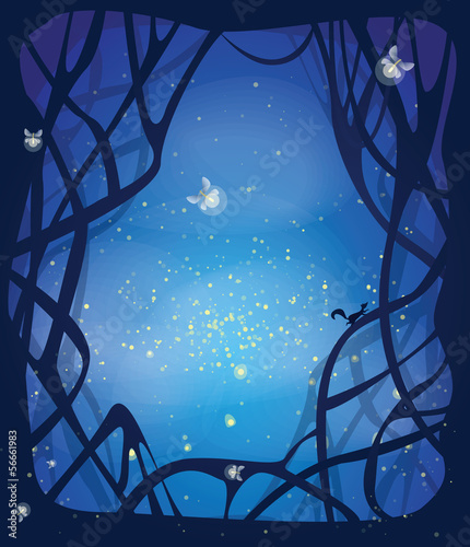 Night magic background