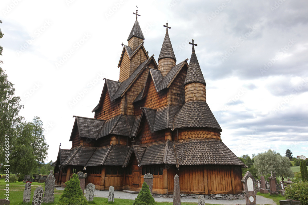 Fototapeta premium Heddal stavkirke in Norway