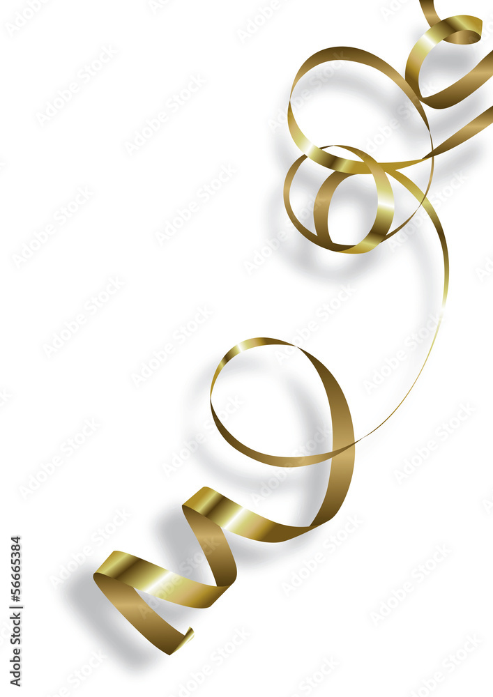 Ruban cadeau doré (bolduc) Stock Vector | Adobe Stock