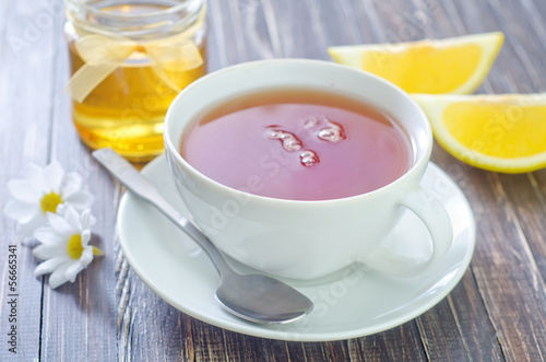 Tea with lemon and honey