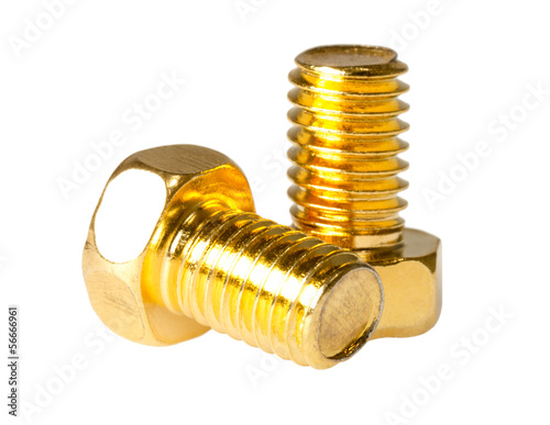 Two gold screw