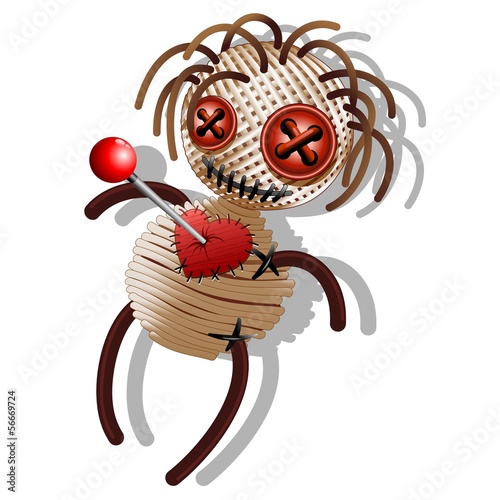 Voodoo Doll Death Cartoon-Bambola Pupazzo Rituale Voodoo
