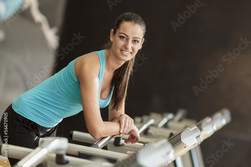 Young woman in the gym