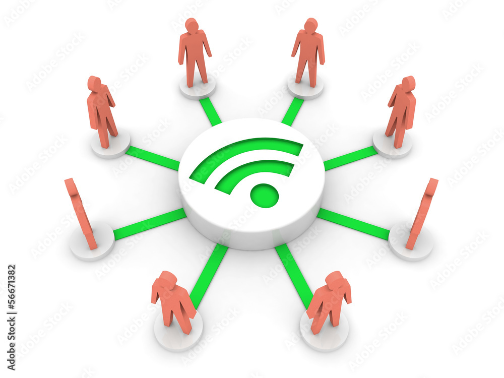 Wireless Internet. Online conference. Concept 3D illustration. Wireless Internet. Online conference. Concept 3D illustration.