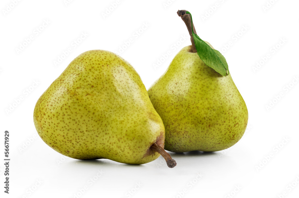 pears isolated on white background