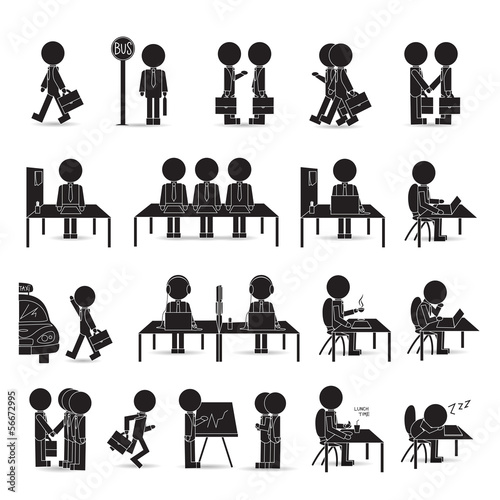 Business People Set - Isolated On White Background